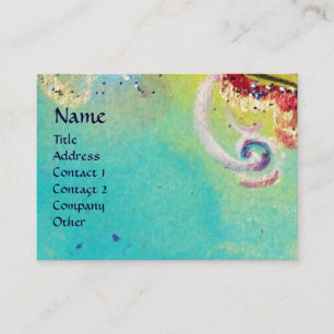 SEA DRAGON , blue yellow pink purple Business Card