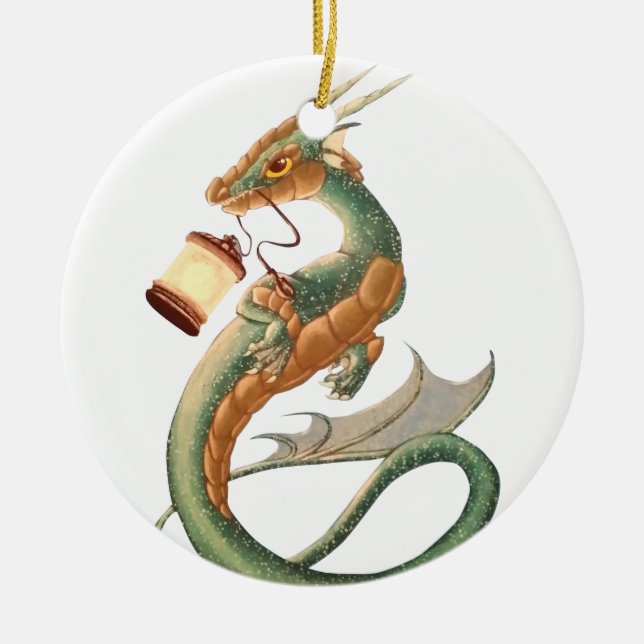 Sea Dragon Ceramic Ornament (Front)