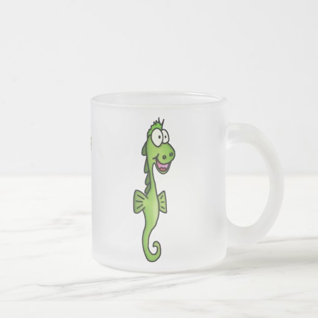 Sea Dragon Frosted Glass Coffee Mug (Right)