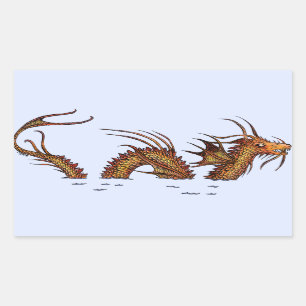 Sea Dragon Rectangular Sticker