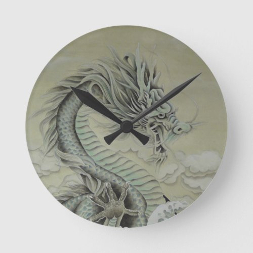 Sea Dragon Round Clock