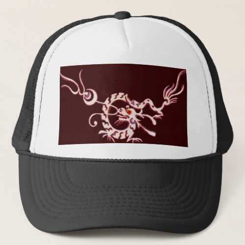 SEA DRAGON RUBY black and white red Trucker Hat