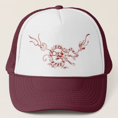 SEA DRAGON RUBY black and white red Trucker Hat