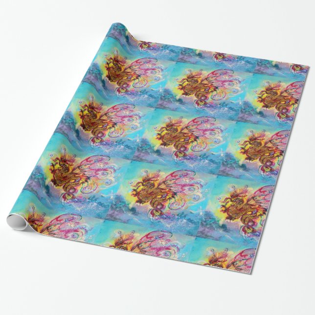 SEA DRAGON WRAPPING PAPER (Unrolled)