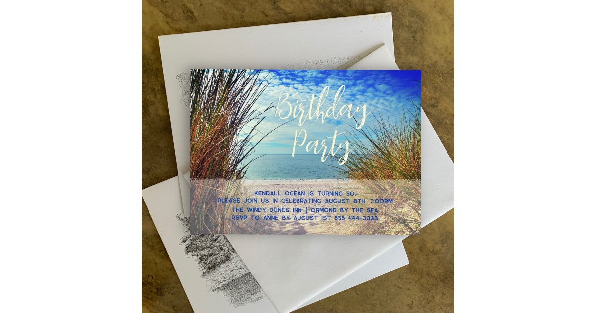 Lilo and Stitch Beach Birthday Invitation