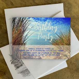 Sea Dunes Birthday Party Invitation