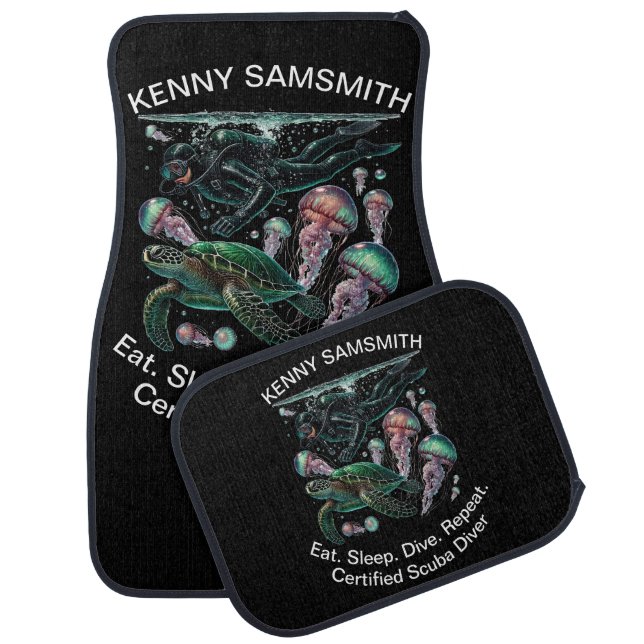 Sea Explorer: Dive, Laugh, Live! Car Floor Mat (Set)