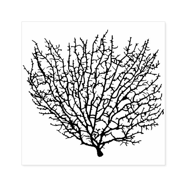 Sea Fan Coral Rubber Stamp (Imprint)