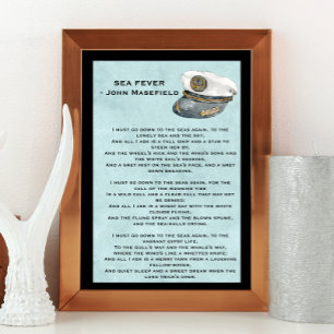 Sea Fever Masefield Poem Poster