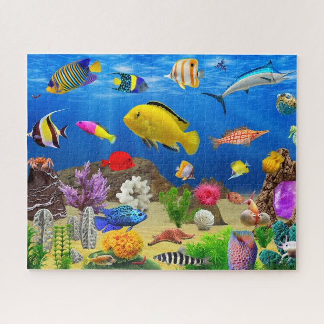 Sea fish algae coral Underwater Sea Life Jigsaw Puzzle (Horizontal)