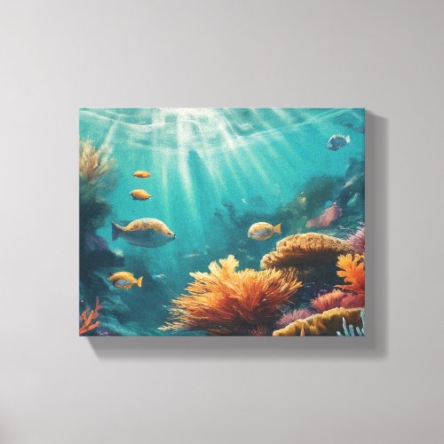 sea fish canvas painting