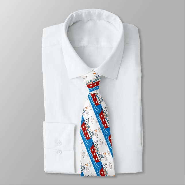 sea ​​fishing boat neck tie (Tied)