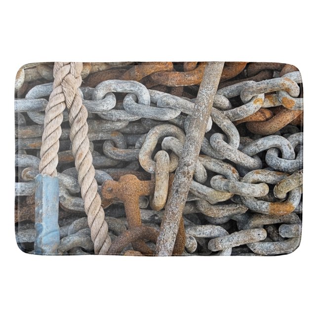 SEA FISHING CHAIN AND ROPE BATH MAT (Front)