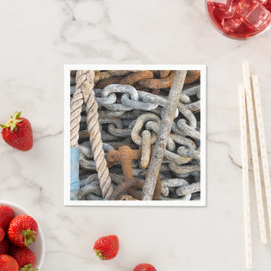 SEA FISHING CHAIN AND ROPE NAPKINS