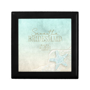 Sea Foam Beach Wedding Starfish Any Member ID837 Gift Box