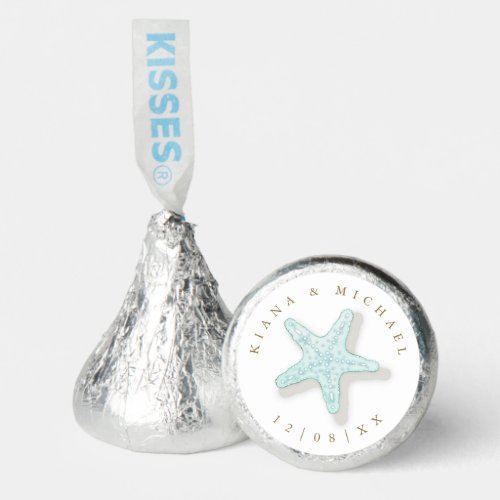 Sea Foam Beach Wedding Starfish ID837  Hersheys Kisses