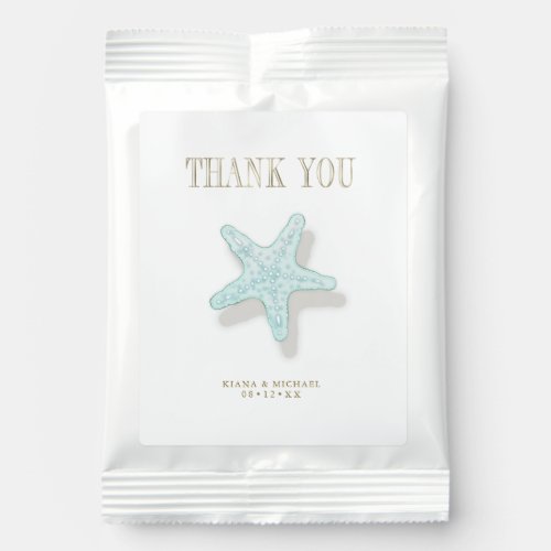 Sea Foam Beach Wedding Starfish Thank You ID837 Margarita Drink Mix