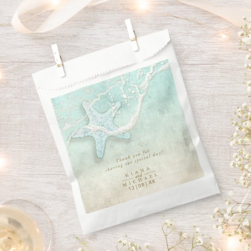 Sea Foam Beach Wedding Thank You V2 ID837 Favor Bag