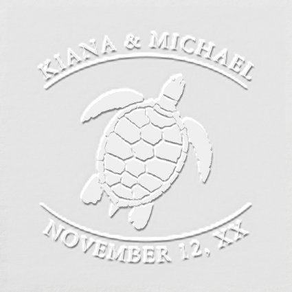 Sea Foam Beach Wedding Turtle ID837
