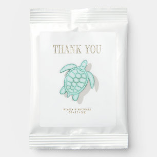 Sea Foam Beach Wedding Turtle Thank You ID837 Margarita Drink Mix