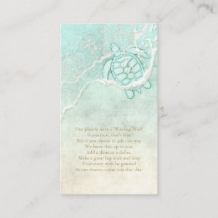 Sea Foam Beach Wedding Wishing Well V1 ID837 Enclosure Card