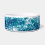 Sea Foam Bowl<br><div class="desc">Colorful blue,  sea green,  teal and white abstract fantasy design of sea waves with foam.</div>