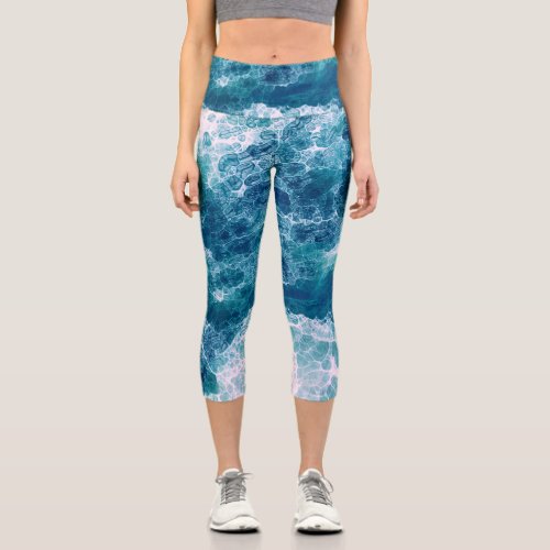 Sea Foam   Capri Leggings