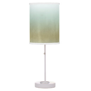 Sea Foam Gold White Elegant Beach Modern Coastal Table Lamp