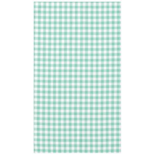 Sea Foam Green and White Gingham Tablecloth