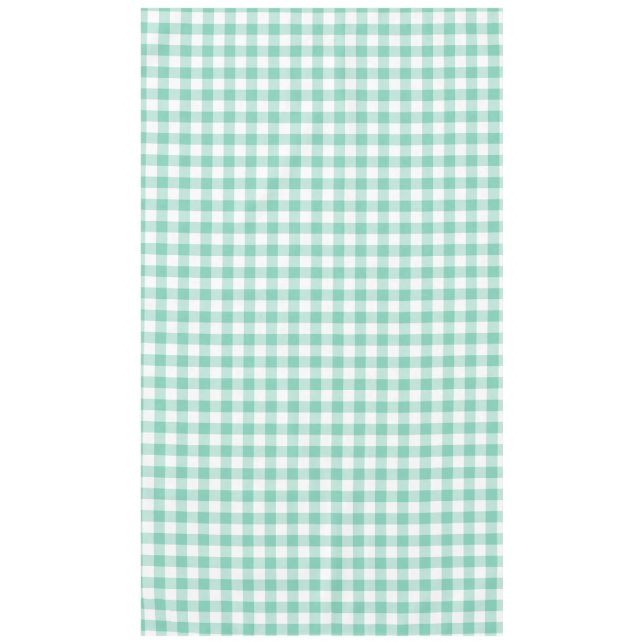 Sea Foam Green and White Gingham Tablecloth (Front)