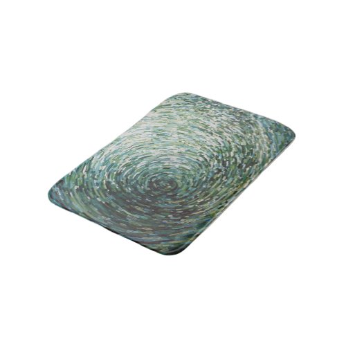 Sea Foam Green  Brown Cresting Wave Bath Mat Juul