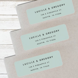 Sea Foam Green Minimalist First Names Label