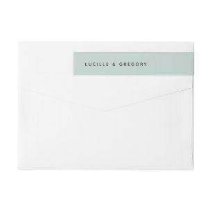 Sea Foam Green Minimalist First Names Wrap Around Label