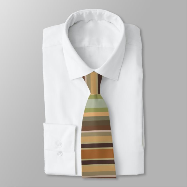 Sea foam green stripe neck tie (Tied)