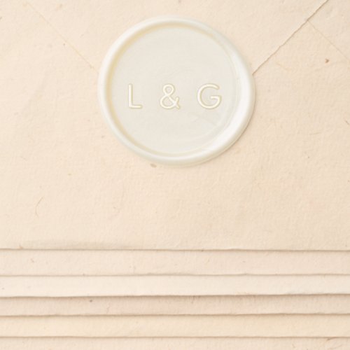 Sea Foam Green Wax Seal Modern Monogram Sticker