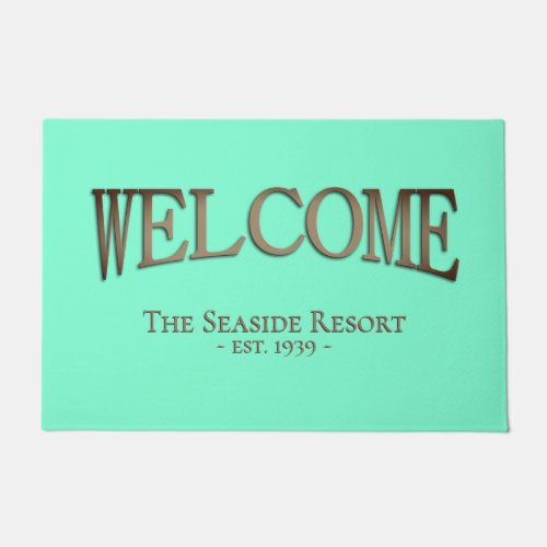 Sea Foam Green Welcome Mat