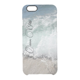 Sea Foam Ocean Bliss Personalized Clear iPhone 6/6S Case
