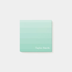 Sea Foam Shades of Green Stripes Youthful Post-it Notes