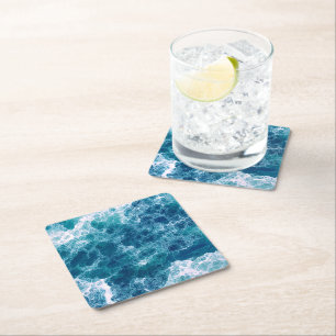 Sea Foam   Square Paper Coaster