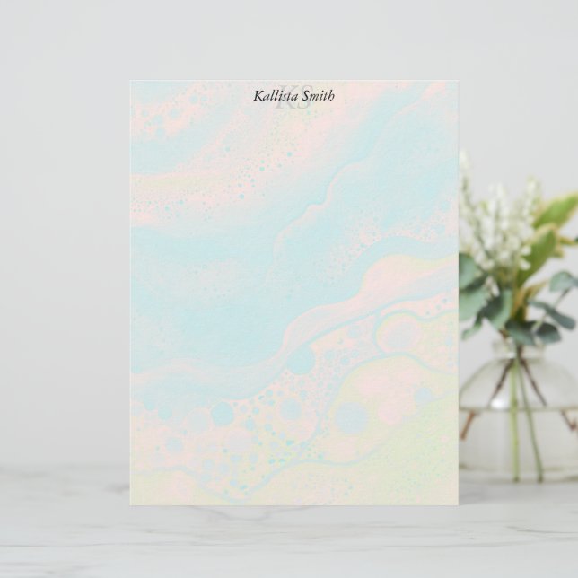Sea Foam Stationery Paper (Standing Front)