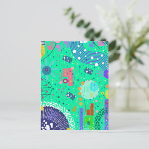 Sea Foam Summer: Abstract Art  Postcard