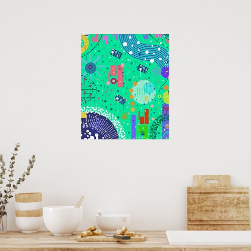 Sea Foam Summer: Abstract Art  Poster