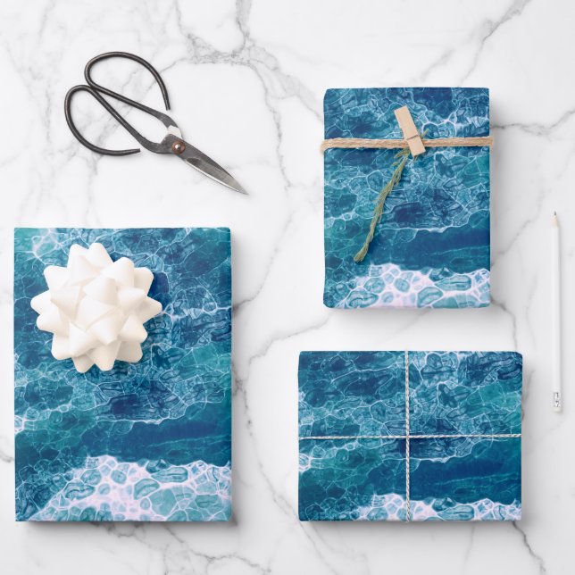 Sea Foam  Wrapping Paper Sheets (Front)