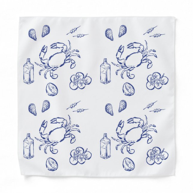 Sea Food Minimalism Bandana (Front)