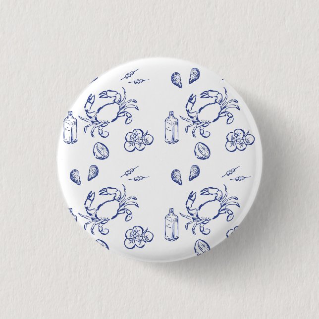 Sea Food Minimalism Button (Front)