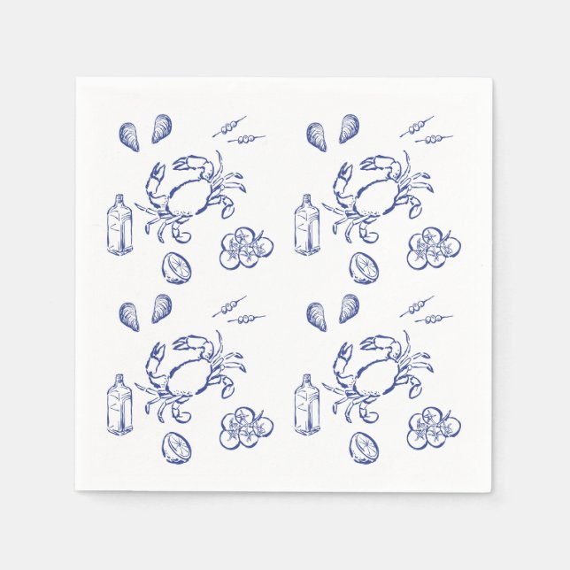 Sea Food Minimalism Napkins (Front)