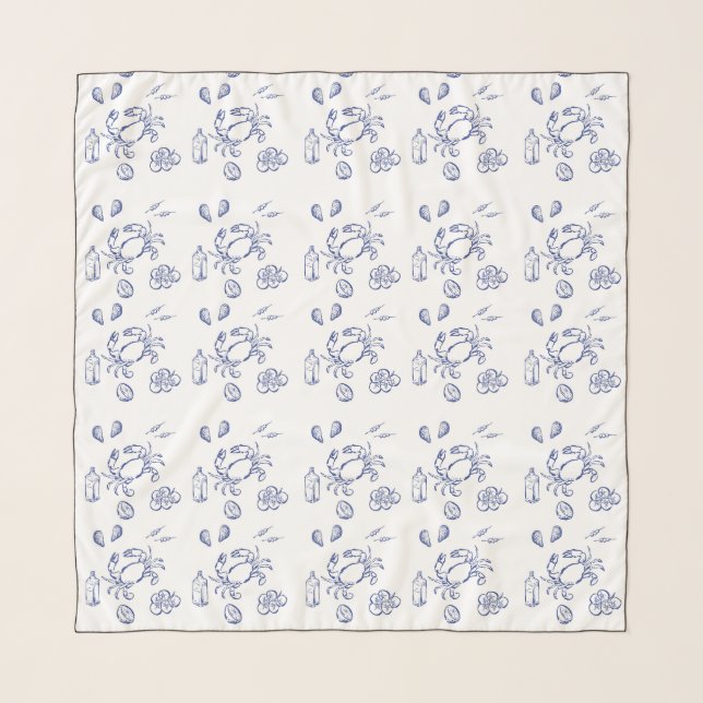 Sea Food Minimalism Scarf (Front)