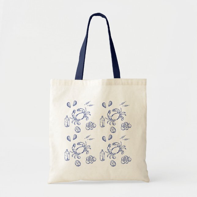 Sea Food Minimalism Tote Bag (Front)