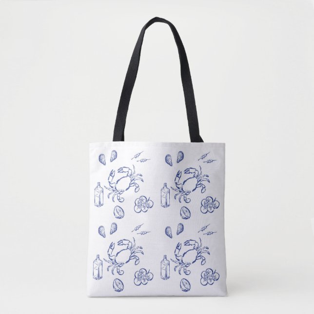 Sea Food Minimalism Tote Bag (Front)