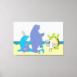 Sea Friends 24x36 Canvas Print